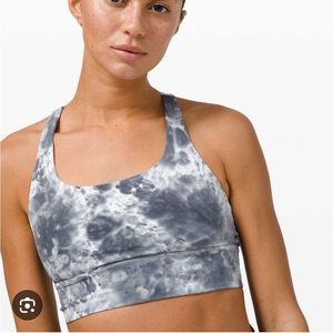 Lululemon Energy Sports Bra in Blue Marble Sz 6